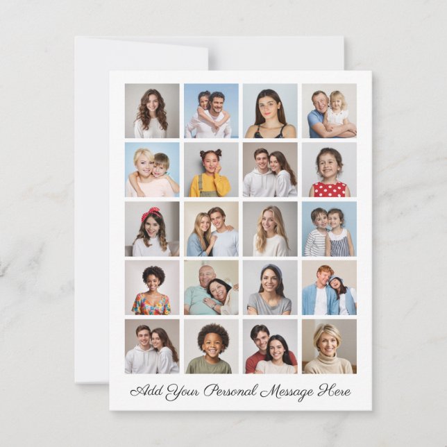 Carte Créez votre propre collection de photos 20 Ajouter (Devant)