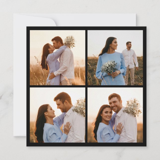 Carte Créez votre propre collection de photos 4 voeux (Devant)