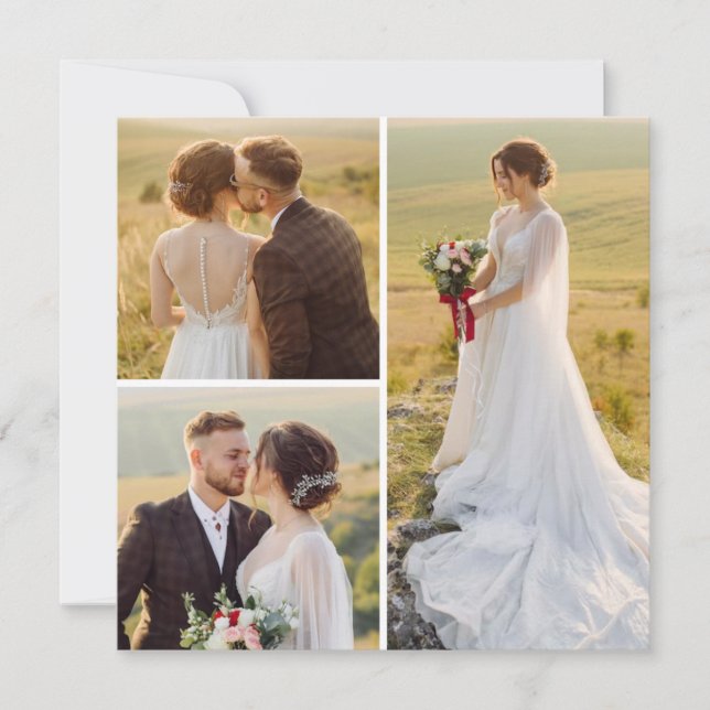 Carte Créez votre propre collection photo de 3 voeux (Devant)