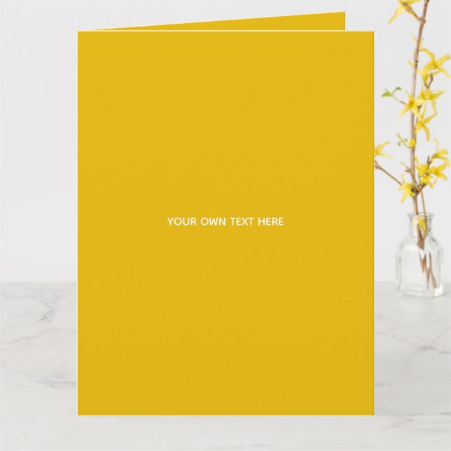 Carte Créez Votre Propre Conception Personnalisée Jaune (Fleur jaune)
