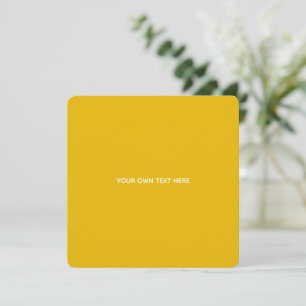 Carte Créez Votre Propre Conception Personnalisée Jaune