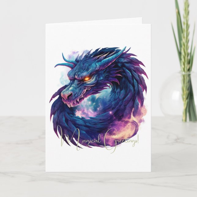 Carte Créez Votre Propre Dragon Mystique Violet (Devant)