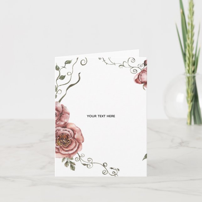 Carte Créez votre propre floral  (Devant)