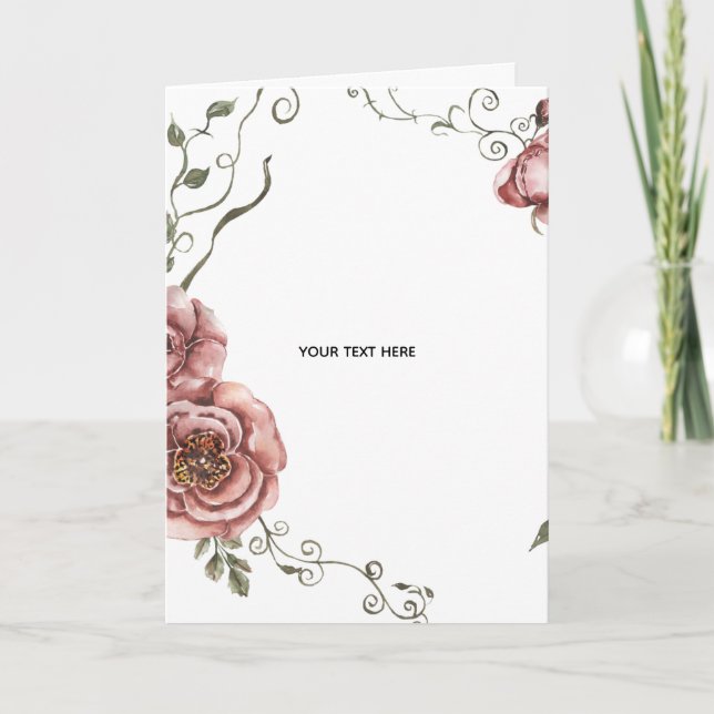 Carte Créez votre propre floral  (Devant)