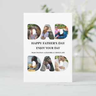 Carte Créez votre propre Happy fête des pères 6 photo co