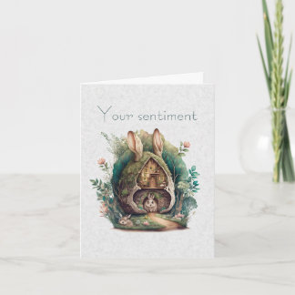 Carte Créez votre propre hutte de lapin de printemps