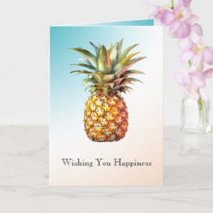 Carte Crème Aqua Tropicale Bonheur Ananas
