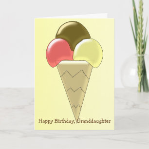 Carte Crème de glace Grandgirl personnalisée Anniversair