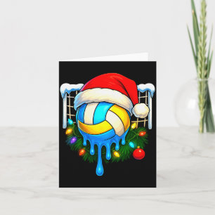 Carte Crème glacée au volley-ball de Noël qui coule Noël