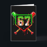 Carte Crème Glacée Baseball Dégoulinant Numéro 67 Joueur<br><div class="desc">Crème Glacée Baseball Dégoulinant Numéro 67 Joueur 6 7 Pyjama de Noël</div>