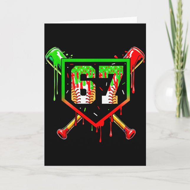 Carte Crème Glacée Baseball Dégoulinant Numéro 67 Joueur (Devant)