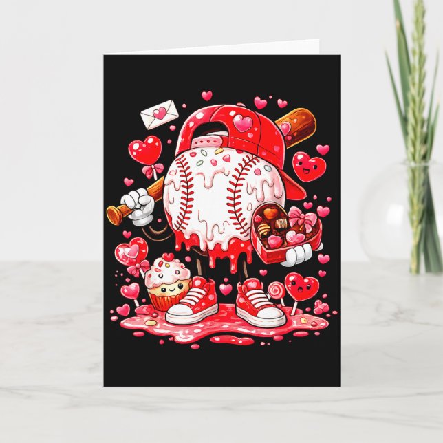 Carte Crème Glacée Baseball Drip Garçons Enfants Jeuness (Devant)