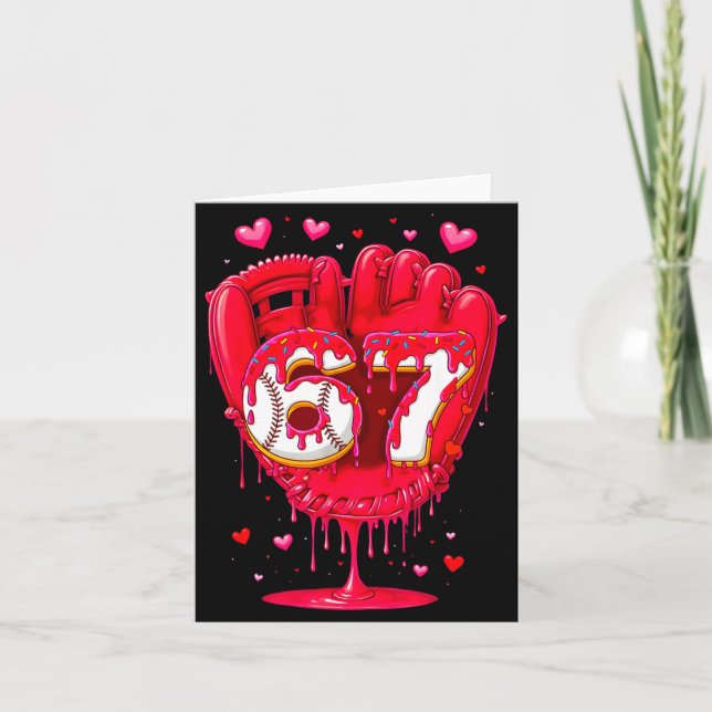 Carte Crème glacée Baseball Drip Saint-Valentin Garçons  (Devant)