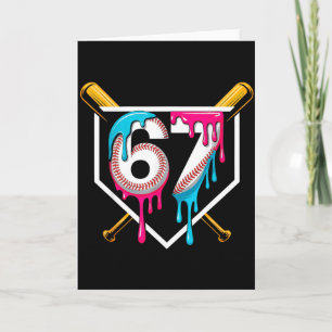 Carte Crème glacée baseball goutte numéro 67 Joueur 67e 