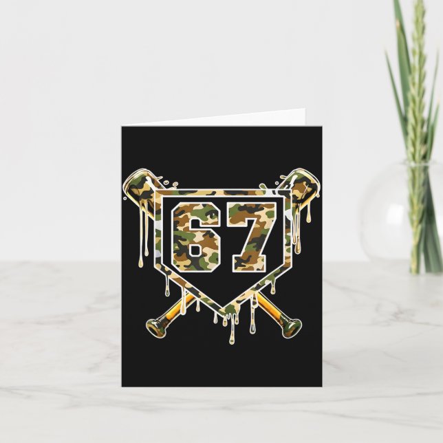 Carte Crème glacée de baseball goutte 67 camouflage Six  (Devant)