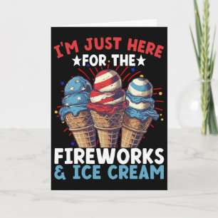 Carte Crème glacée du 4 juillet Crème glacée patriotique
