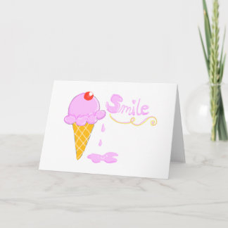 Carte Crème glacée souriante