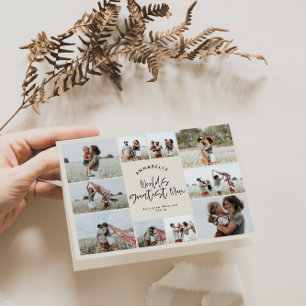 Carte Crème naturelle multi photo mum typographie modern