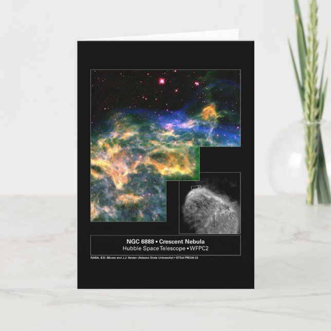 Carte Crescent Nebula 6888 Hubble Telescope (Devant)