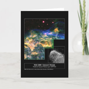 Carte Crescent Nebula 6888 Hubble Telescope
