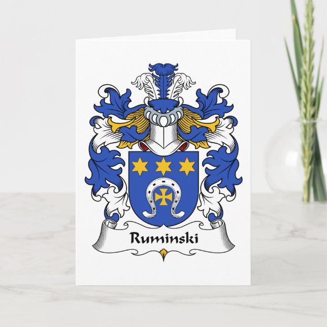 Carte Crest de la famille Ruminski (Devant)