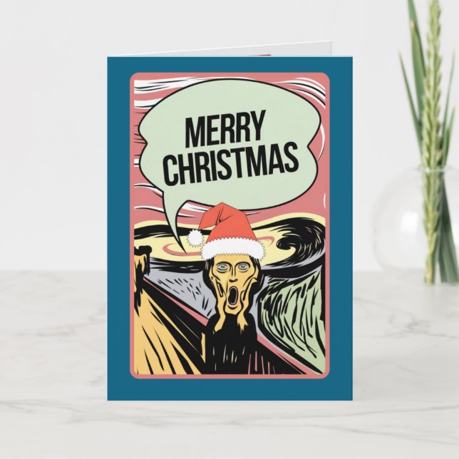 Carte Cri de Noël drôle de vacances (Devant)