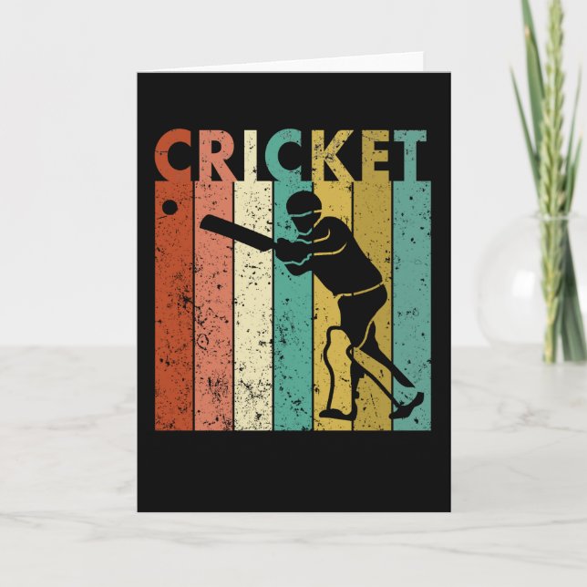 Carte Cricket Bowler chaume Cricketer cadeau (Devant)