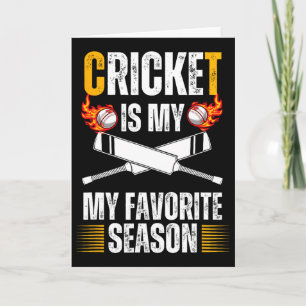 Carte Cricket est ma saison préférée Les amateurs de cri