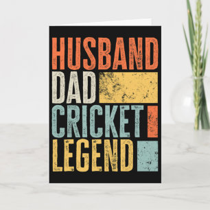 Carte Cricket Homme Papa Légendaire Meilleur Père Rétro