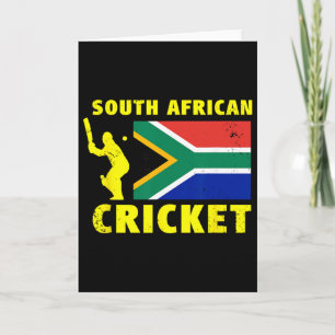 Carte Cricket sud-africain avec le drapeau de l'Afrique