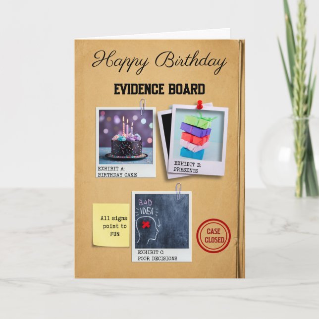 Carte crime d'anniversaire fan  (Devant)