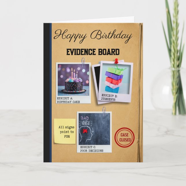 Carte crime d'anniversaire fan  (Devant)