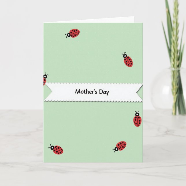 Carte Crimson Insects Mothers Day Card (Devant)