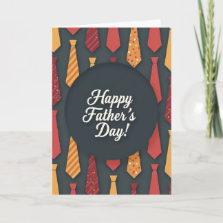 Carte Crimson Ties Fathers Day Card
