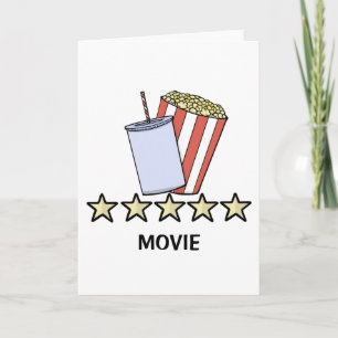Carte Critique de film personnalisée 5 étoiles Popcorn B