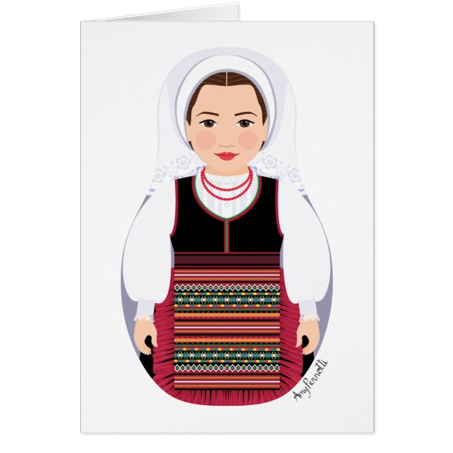 Carte croate Lika Brunette Matryoshka (Devant)
