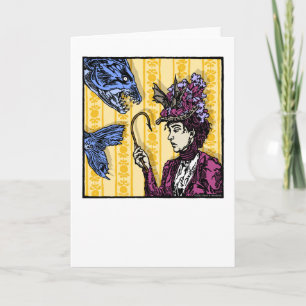 Carte Crochet de pêche - Intérieur vide Pop Goth Nightma