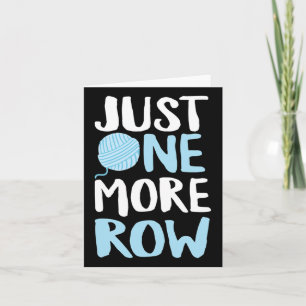 Carte Crochet Just One More Row Laine et crochet aiguill