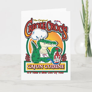 Carte Crocodile créole de Cajun Mardi Gras