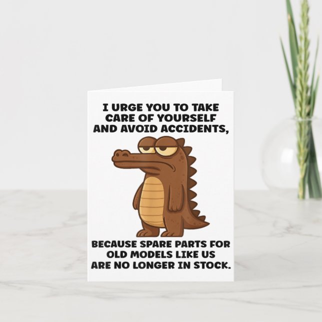 Carte Crocodile Je Vous Demande De Prendre Soin De Vous  (Devant)