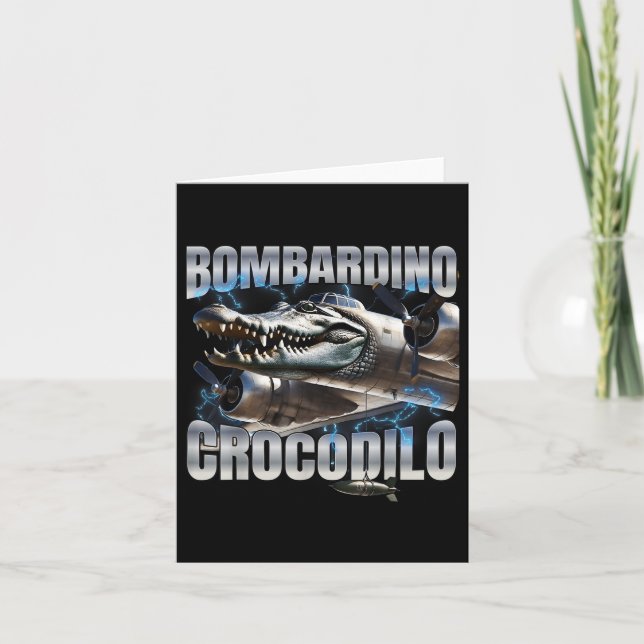 Carte Crocodilo italien Brainrot Bombardino (Devant)