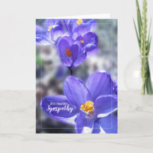 Carte Crocus Avec Sympathie De Coeur Photo