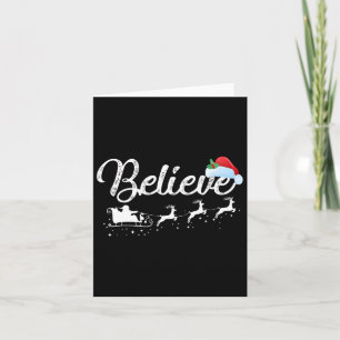 Carte Croire En Santa Clause Noël Hommes Fille B Femmes