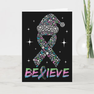 Carte Croire Ruban Nk Sarcinome Sein Xmas Vert Teal