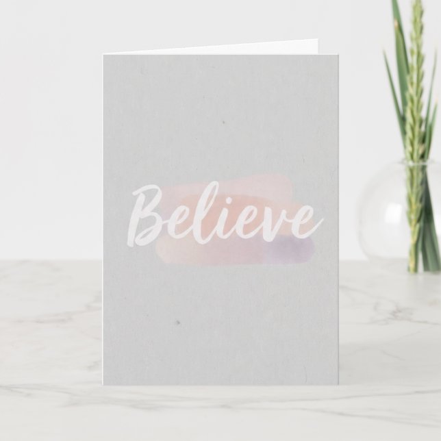 Carte Croire texte calligraphique  (Devant)