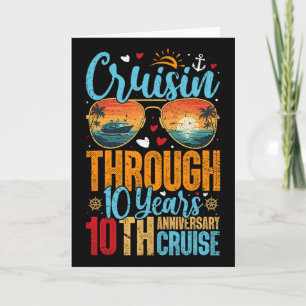 Carte Croisière à travers 10 ans 10e anniversaire de mar