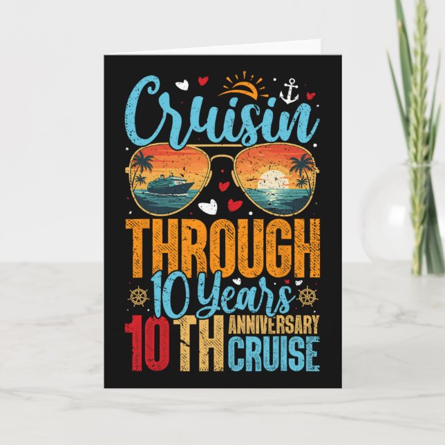 Carte Croisière à travers 10 ans 10e anniversaire de mar (Devant)