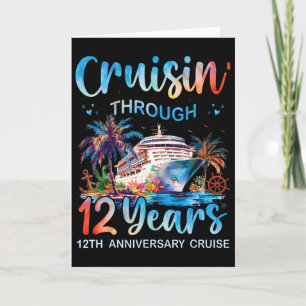 Carte Croisière à travers 12 ans Croisière 12e anniversa