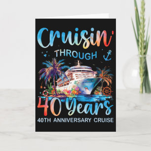 Carte Croisière à travers 40 ans Croisière d'anniversair