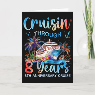 Carte Croisière à travers 8 ans 8e anniversaire de crois